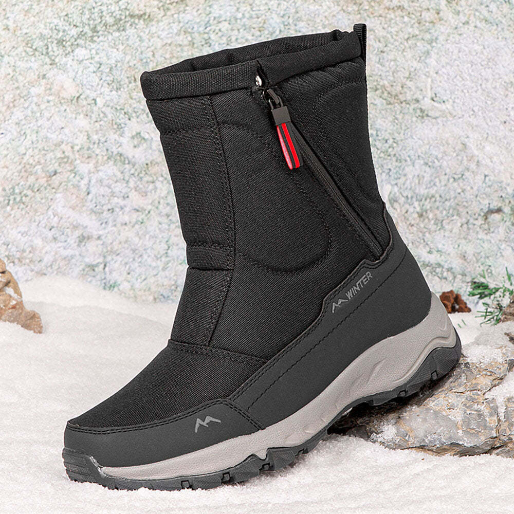 Winter Snow Boots Side Zip, Waterproof, Non-slip, Wear-resistant, Thic