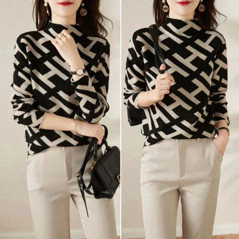 Elegant geometric sweatshirt