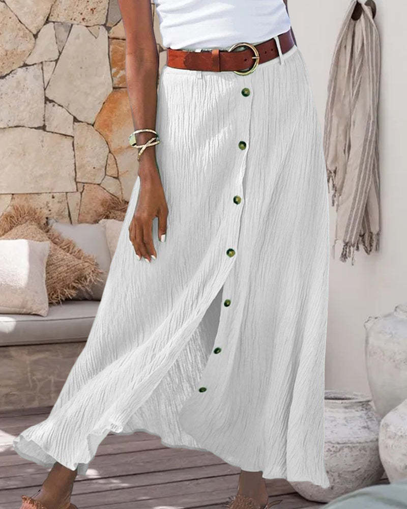 Vibrant Flowing Autumn Skirt