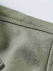 Bomber Jacket with Contrast Collar and Lining Sage Green