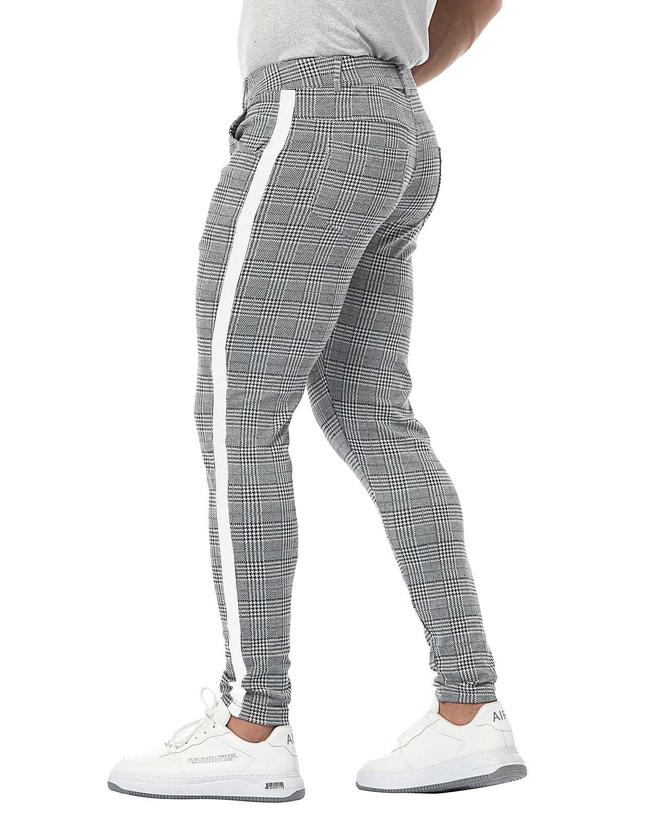  Skinny Fit Checkered Chino