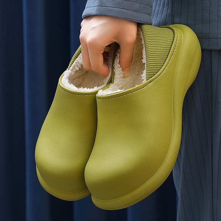 Women Cute Fur Slippers Elastic EVA Winter Shoes