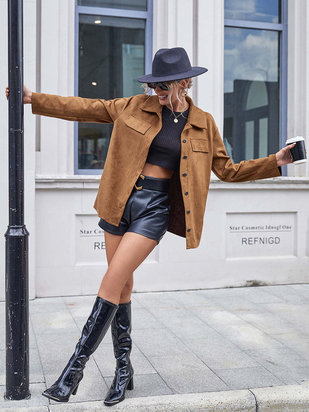 Urban Elegance Vegan Suede Jacket