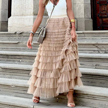 Maxi tulle skirt