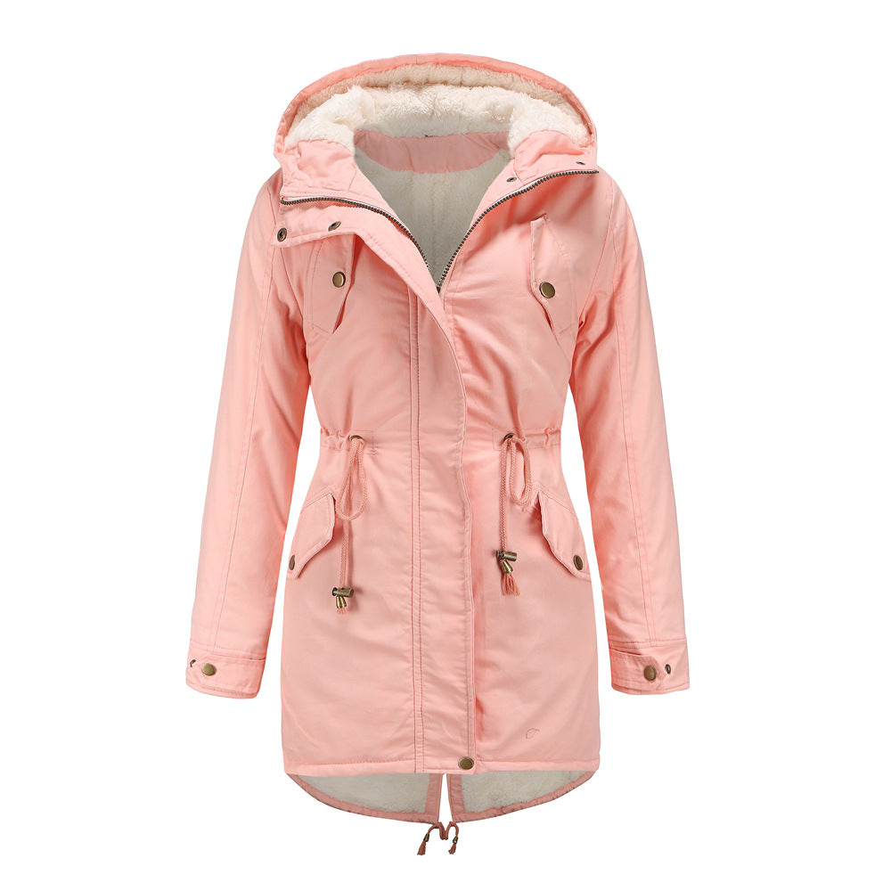 Casual Drawstring Hooded Jacket