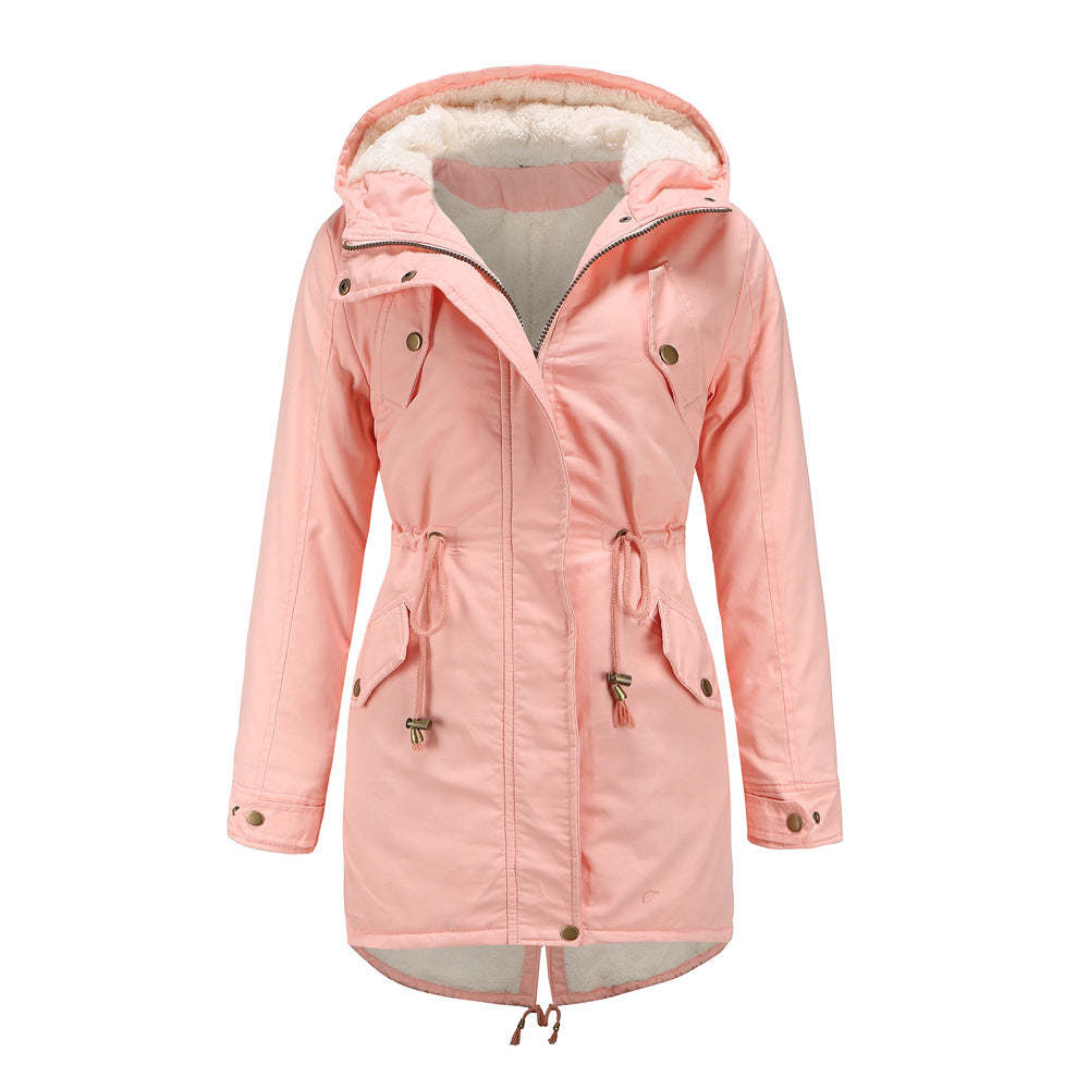 Casual Drawstring Hooded Jacket