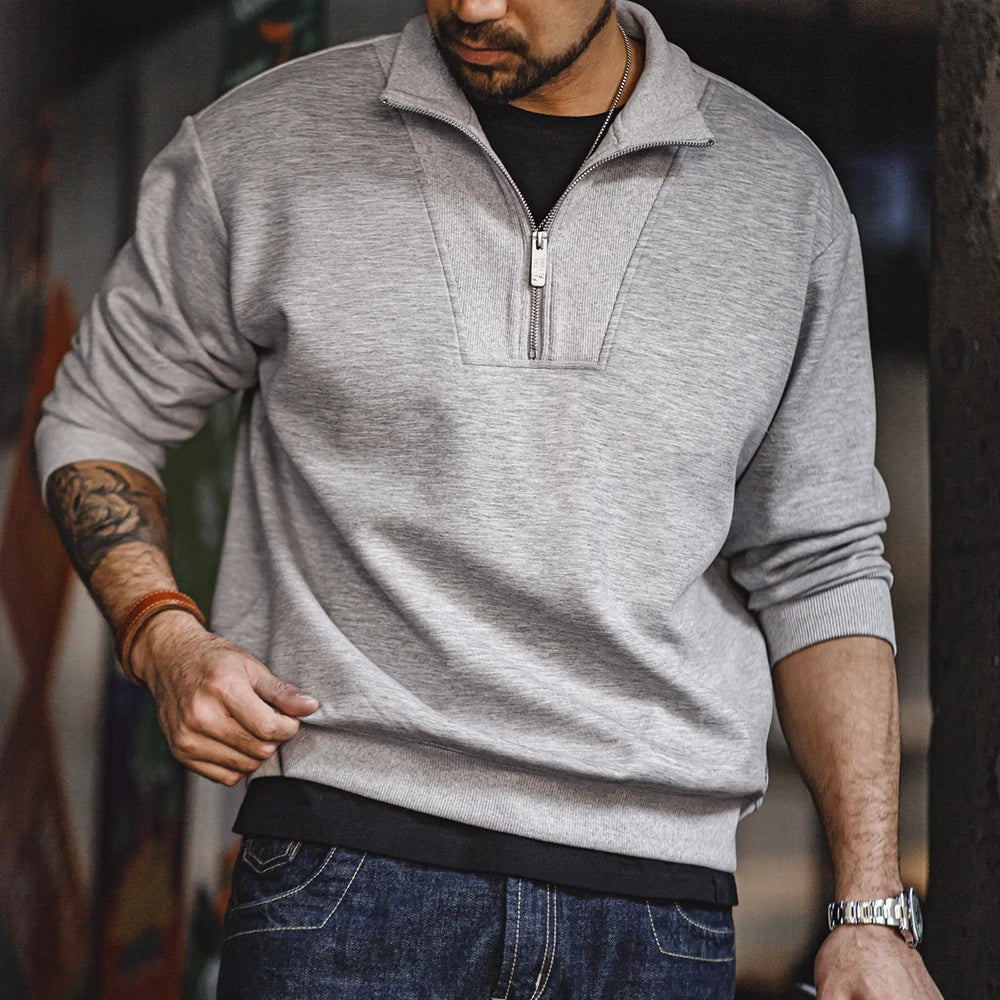  Modern Casual Quarter-Zip Sweater