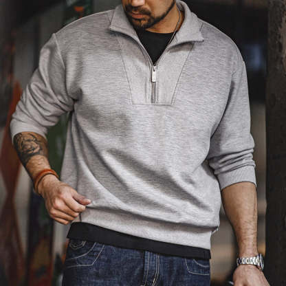 Modern Casual Quarter-Zip Sweater