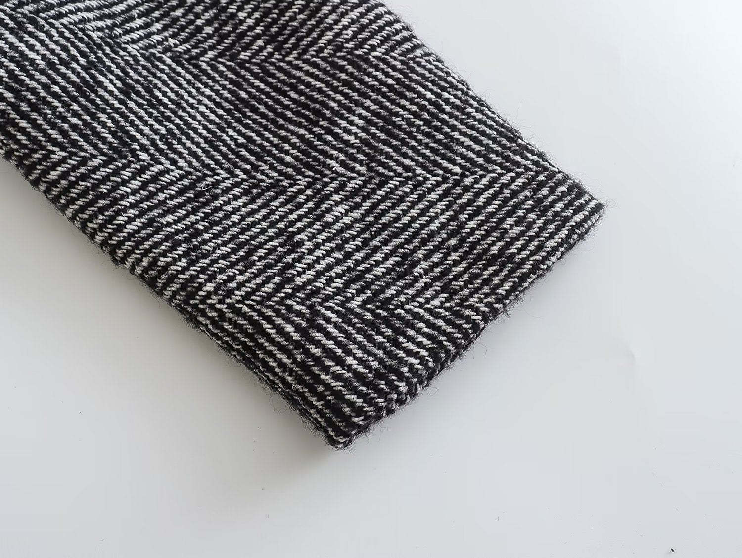 Women's Herringne Pattern Overcoat