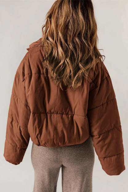 Puffer Jacket with Cinched Waist