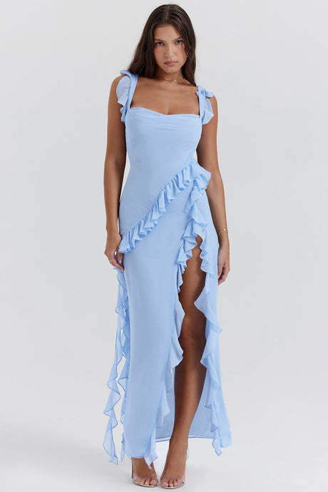 Halter Dress with High Slit
