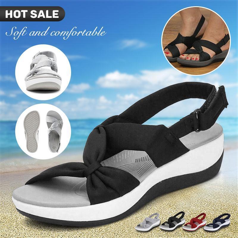 Women's Plus Size Bow Orthopedic Arch-Support Sandals