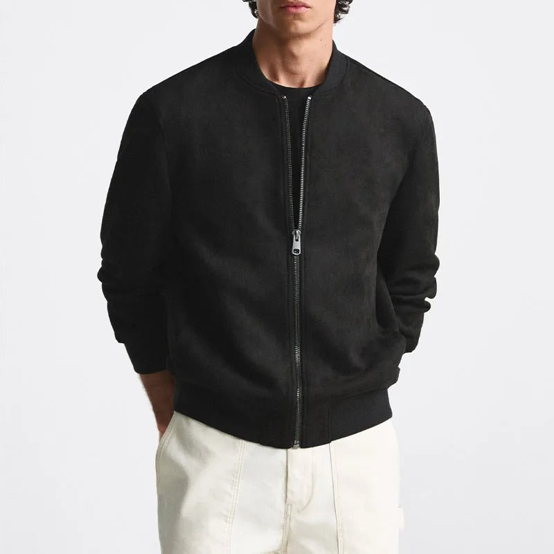  Men's Classic Zip-Up Bomber Jacket