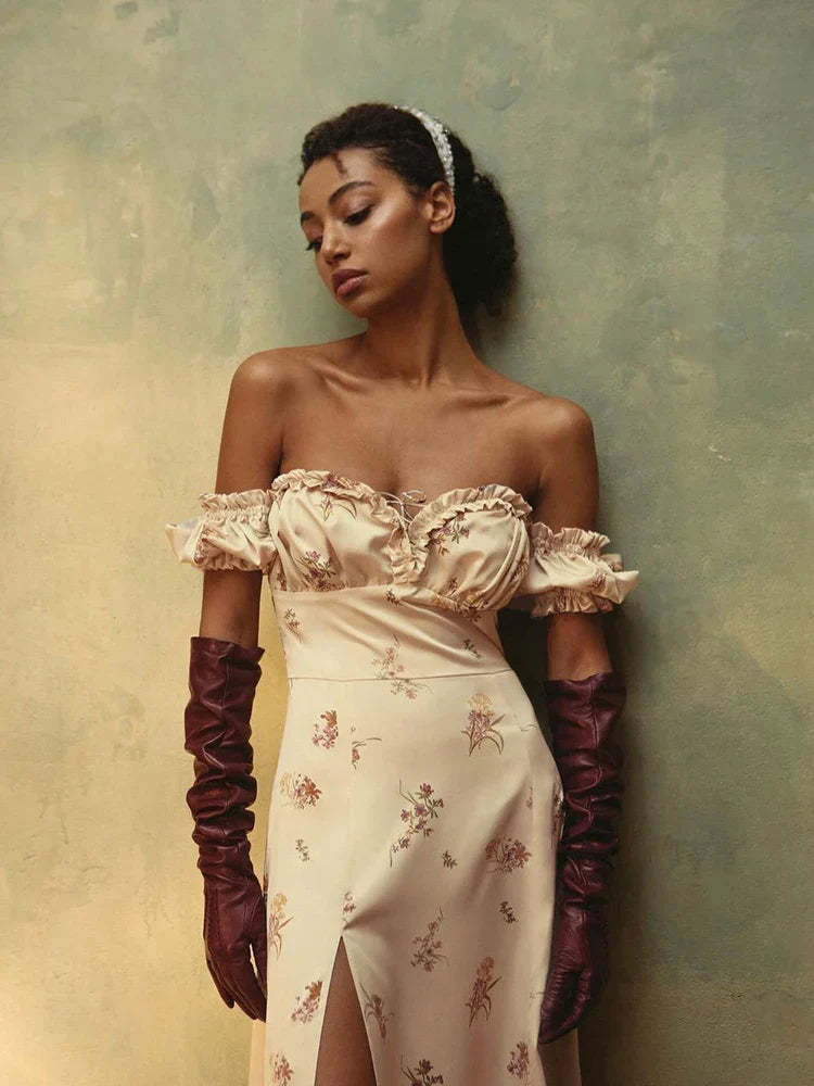 Off Shoulder Floral Summer Dress