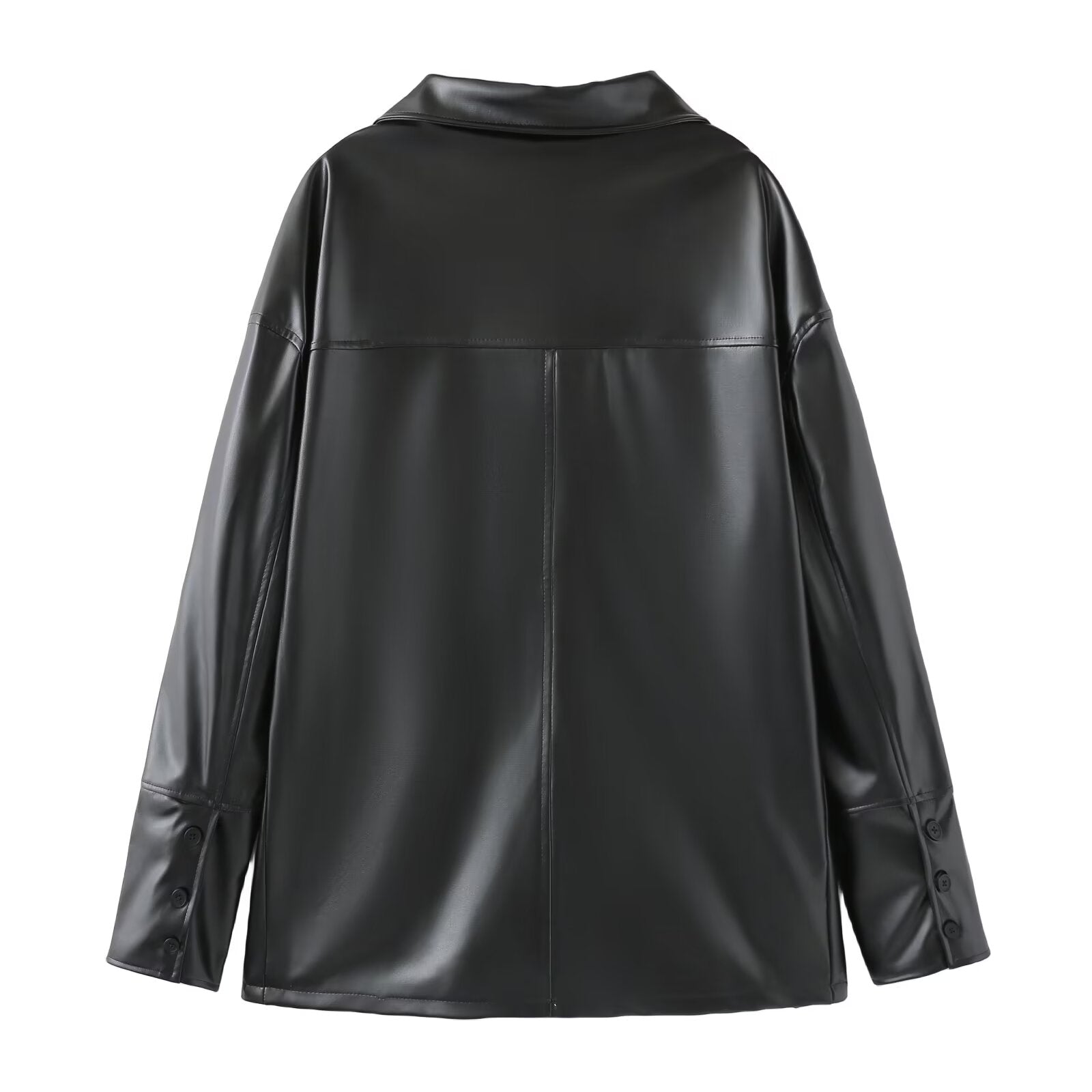 Vegan Leather Trench Coat