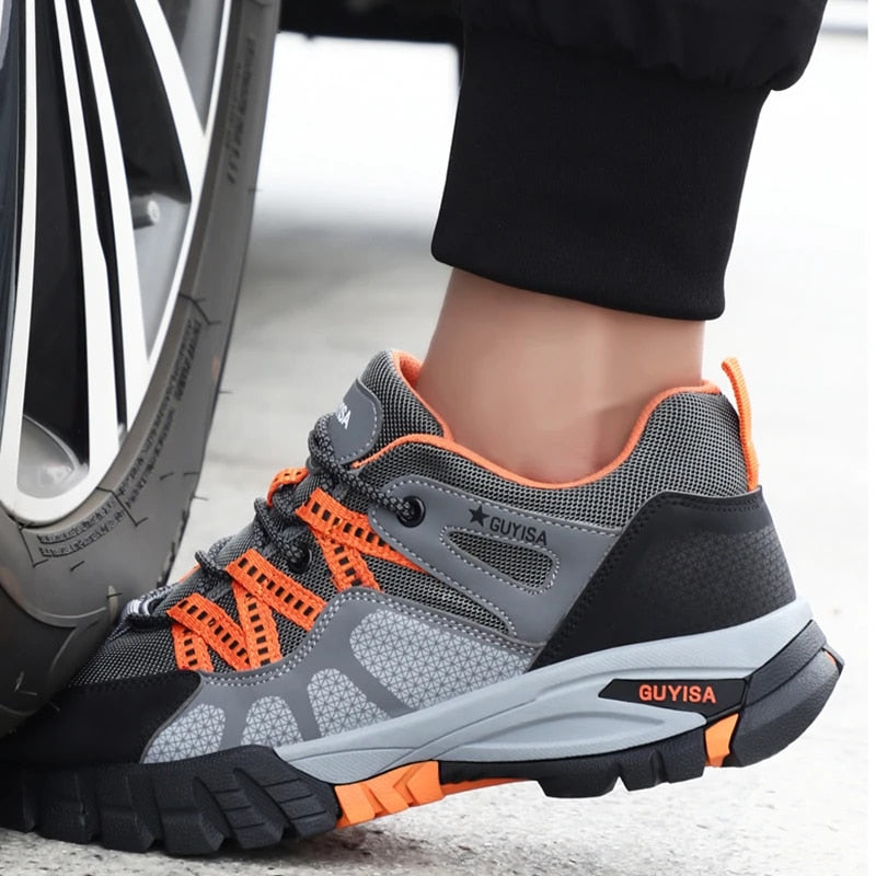 Orthopedic Shoes Men Steel Toe Lace Puncture-Proof Work