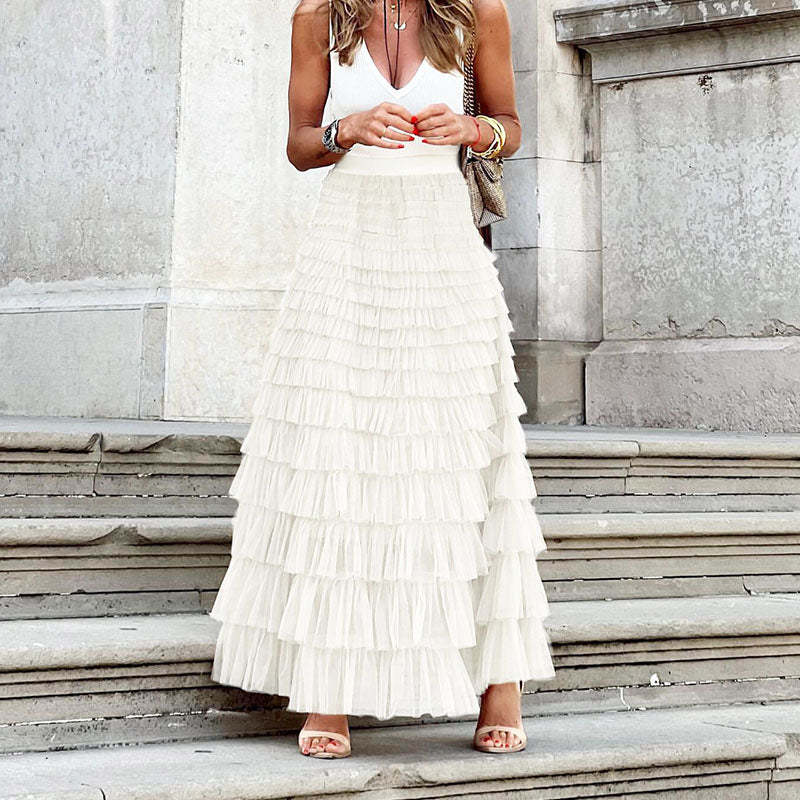 Maxi tulle skirt