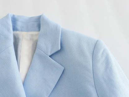Linen Crop Blazer