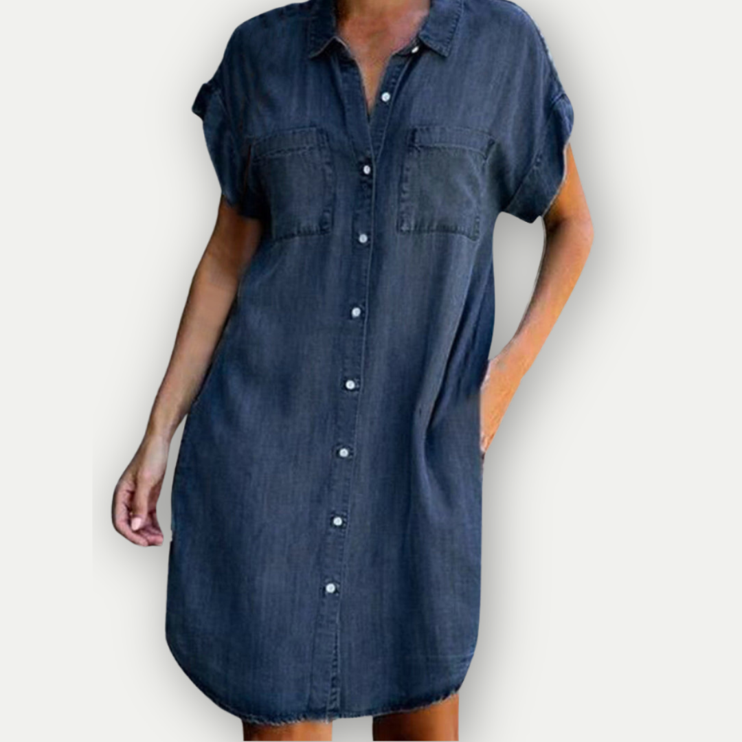 Summery Denim Shirt Dress
