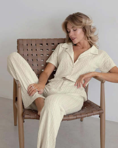 Textured Loungewear Set
