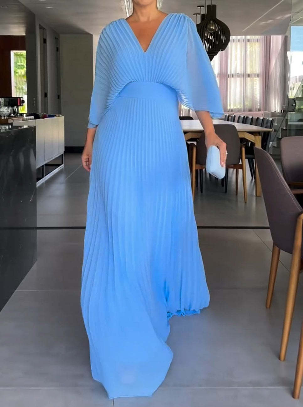 Ribbed Full-Length Dress