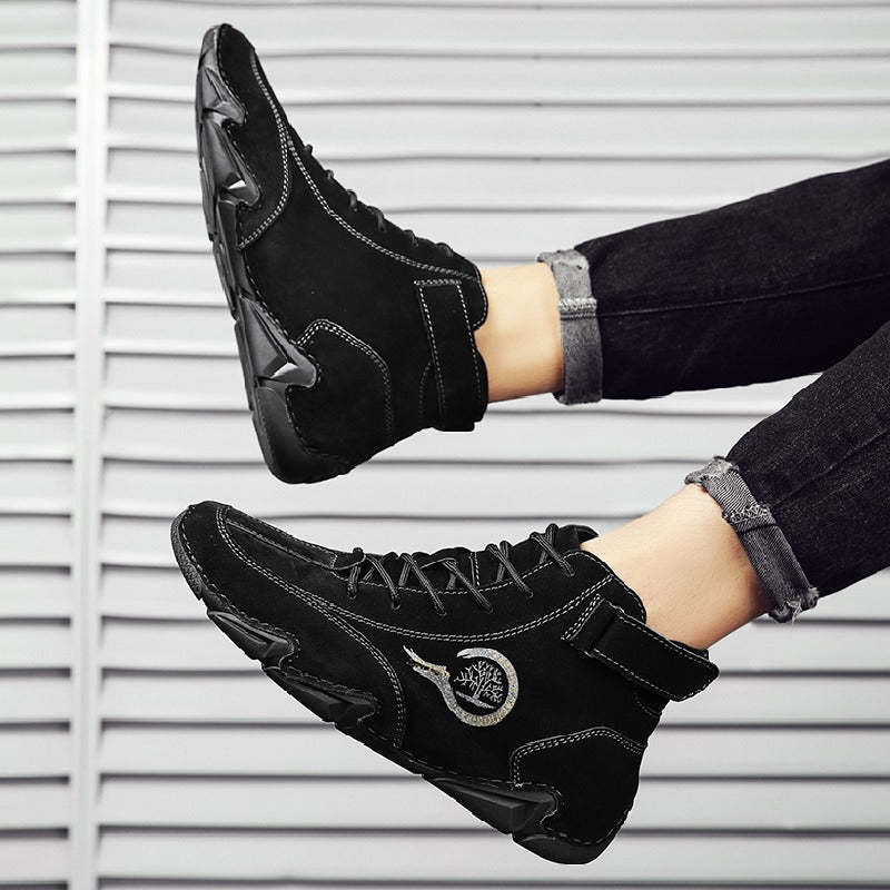 Handmade Suede Ankle Boots For Men Leisure Orthopedic Shoes