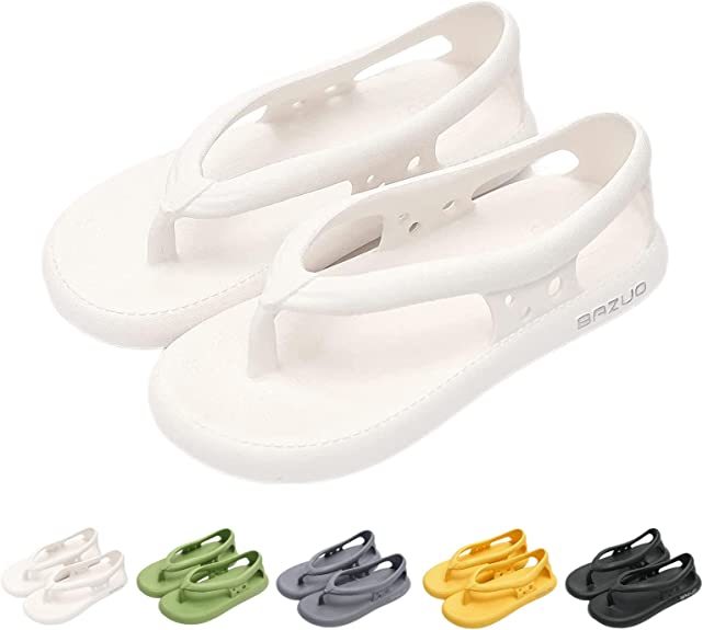 New Bazuo Flip Flops for Men and Women, EVA Thick Sole Non Slip Quick-Dry Sandals