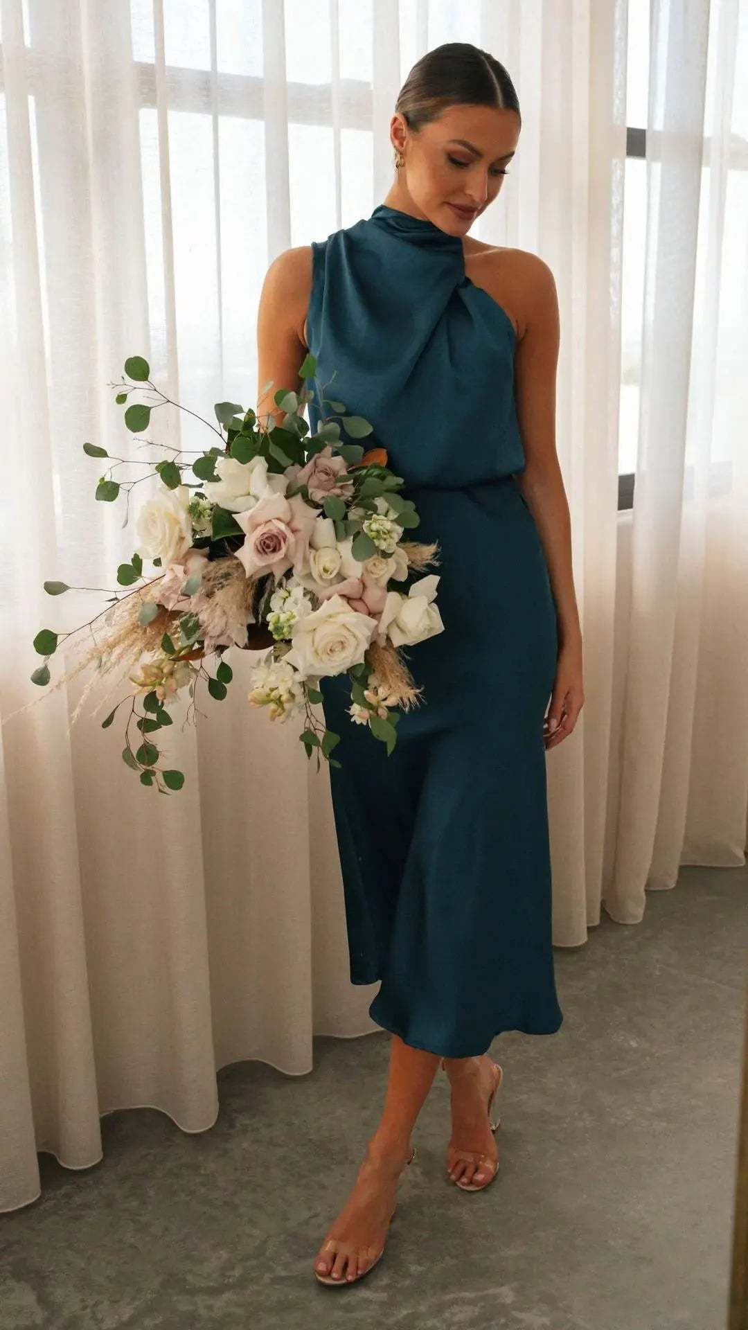 One-shoulder formal dress
