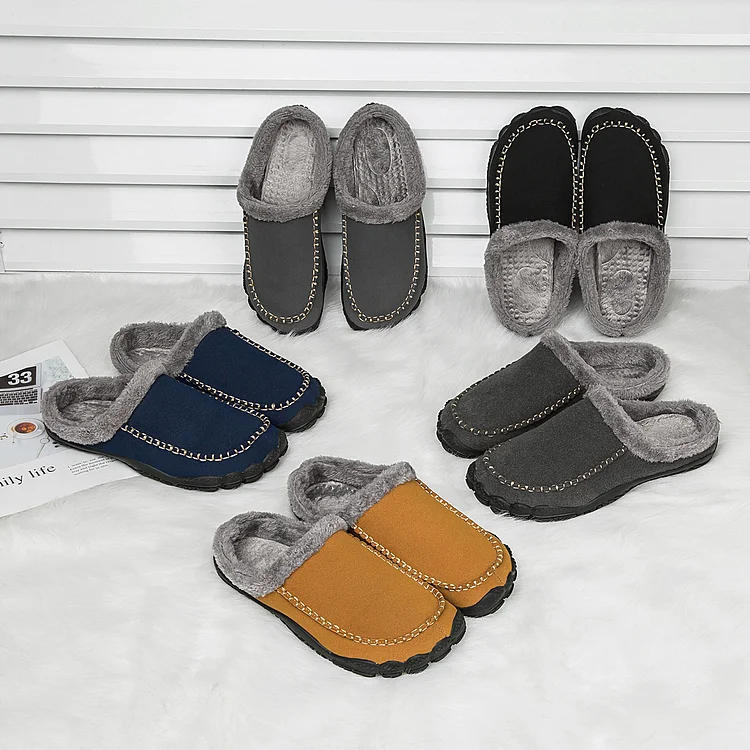 Men Winter Orthopedic Barefoot Slippers Premium Arch Support Plantar Fasciitis Slippers