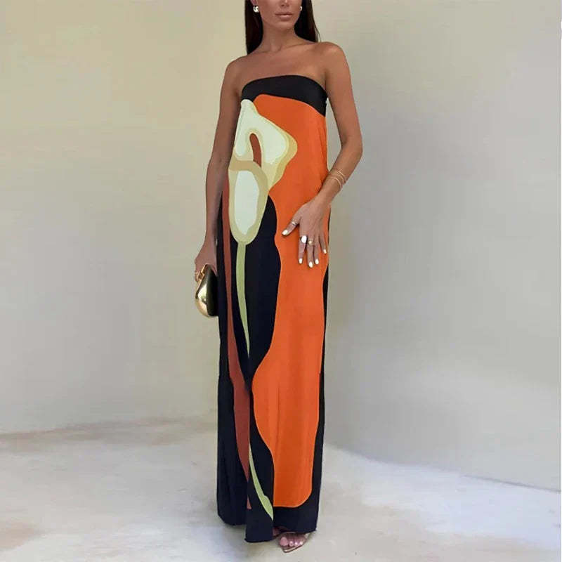 Strapless Boho Dress