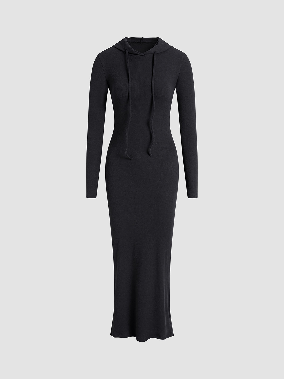 Casual Hooded Dress with Drawstring