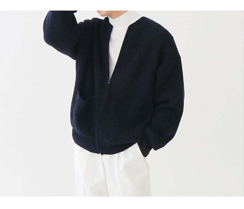 Knitted Cardigan With Zipper
