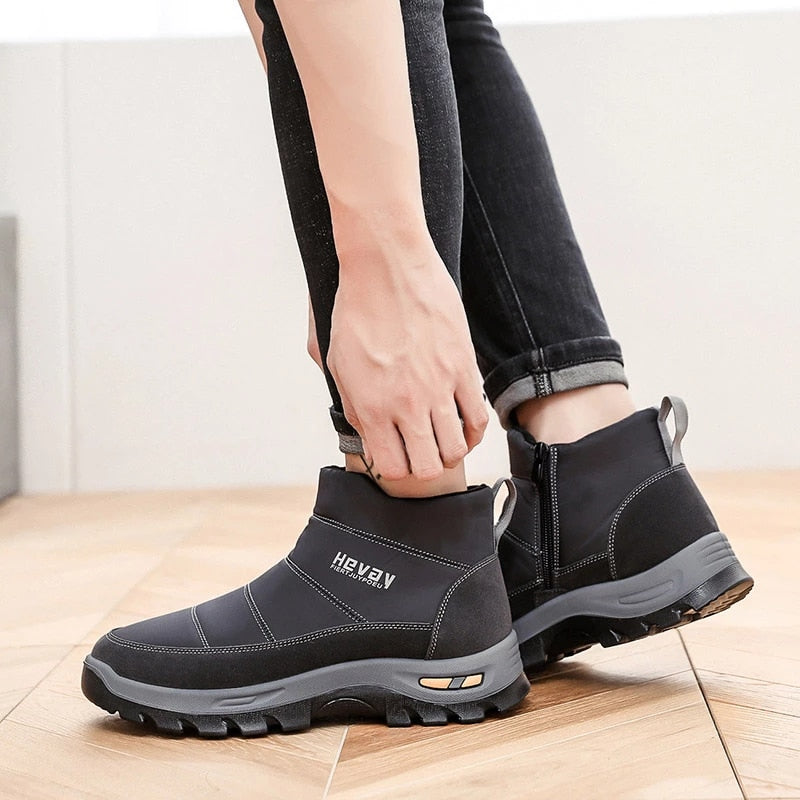 Orthopedic Snow Boots For Men Cushion Ankle Winter Shoes