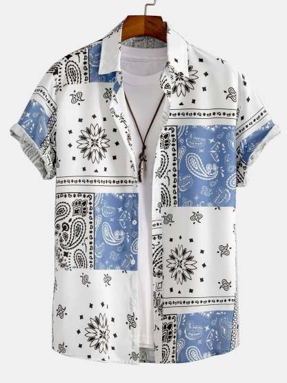  Print Button Up Shirt
