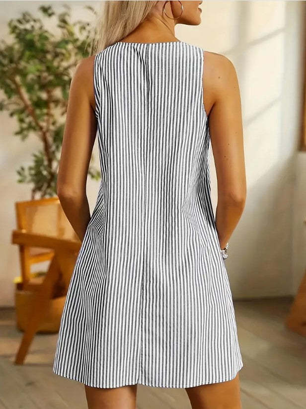 Sleeveless Striped Summer Dresses