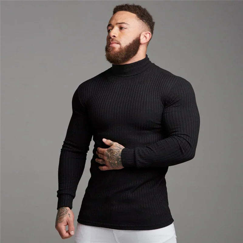 Muscle Fit Ribbed T-Shirt