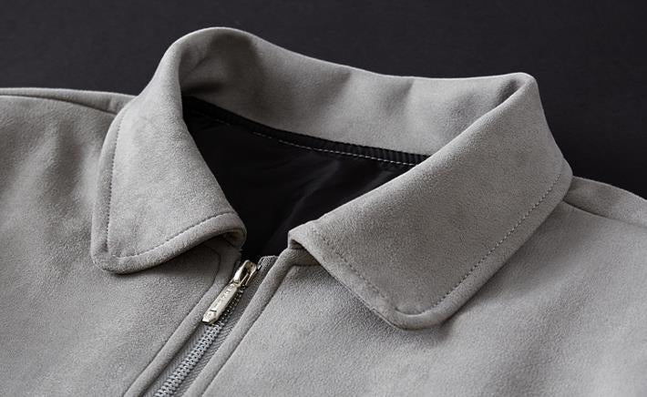 Suede Jacket With Teddy Inner Lining