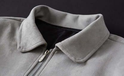 Suede Jacket With Teddy Inner Lining