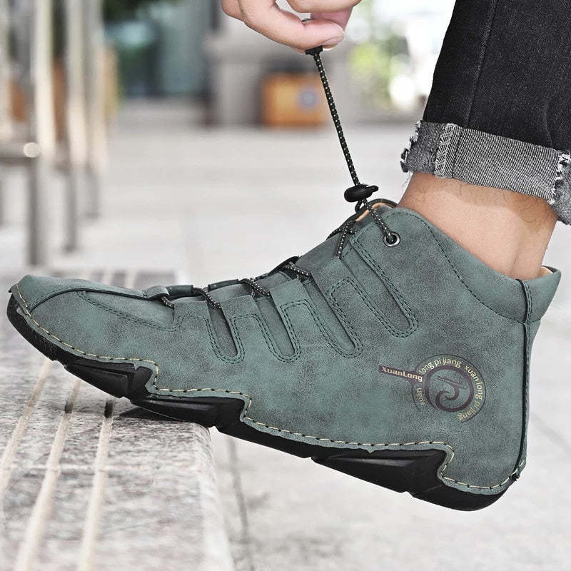 Men Orthopedic Shoes Retro Warm Ankle Boots