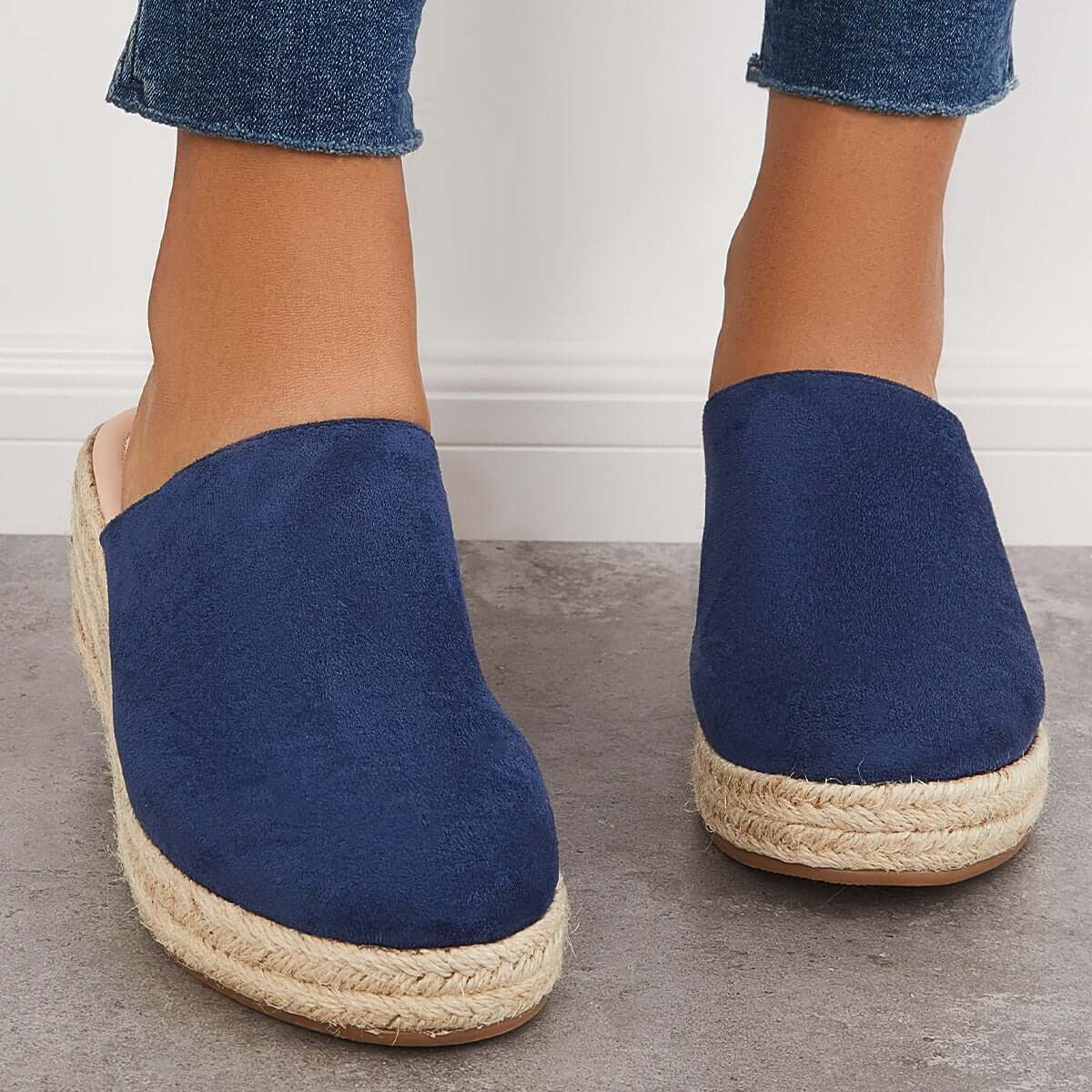 Women's Espadrilles Mule Wedges Platform Slip on Backless Sandals
