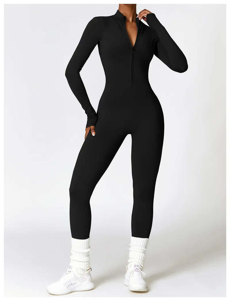 Sports Jumpsuit With Zipper