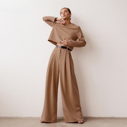Plain Two Piece Palazzo Set