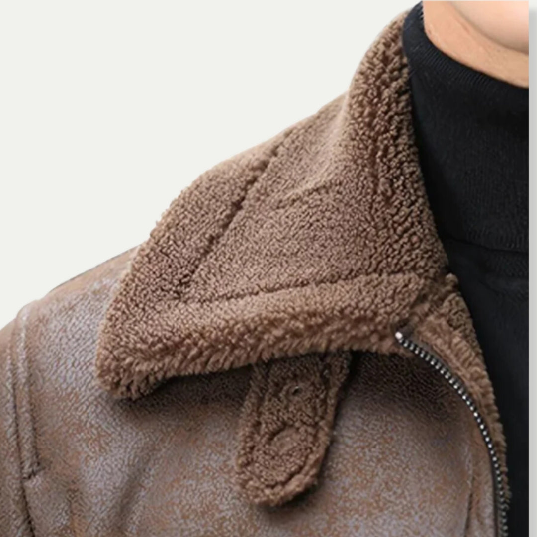 Suede Look Biker Jacket