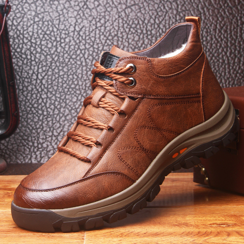 Men’s Winter Casual Hand Stitching Arch Support & Non-slip Breathable Boots