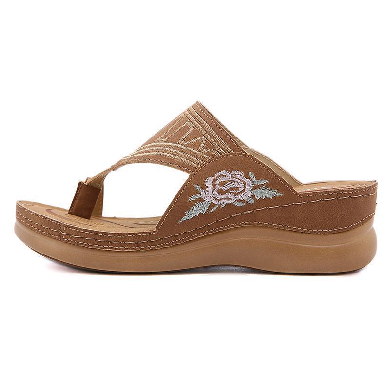 Women's Embroidery Wedge Sandals