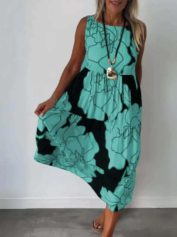 Patterned Midi Dress