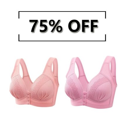 Front Button Breathable Skin-Friendly Cotton Bra