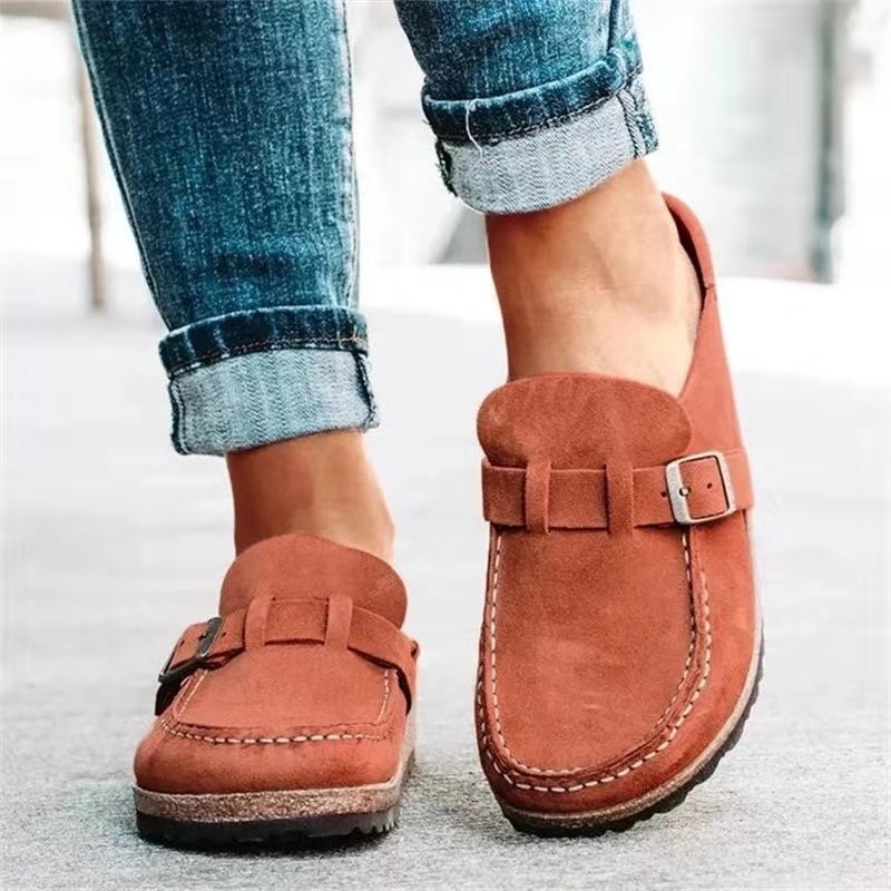 Women's Flat Heel Platform Orthopedic Loafers Cloth Clean Surface