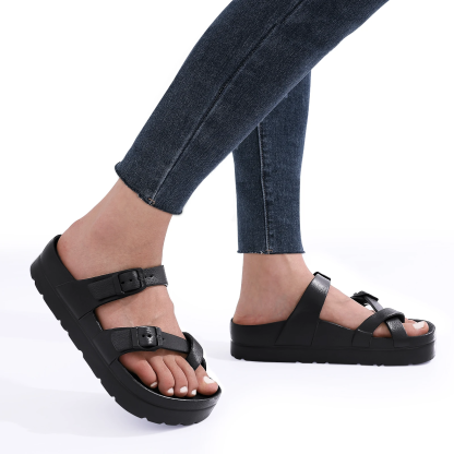 Women's Platform Clogs with Arch Support Adjustable Beach Sandals