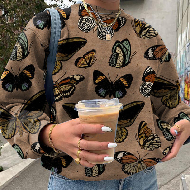 Butterfly Print Sweatshirt